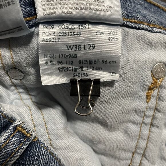 Levi's‎ 505 Jeans Regular Fit Straight Leg Blue Medium Wash Denim Men's 38 X 29 - Picture 9 of 9